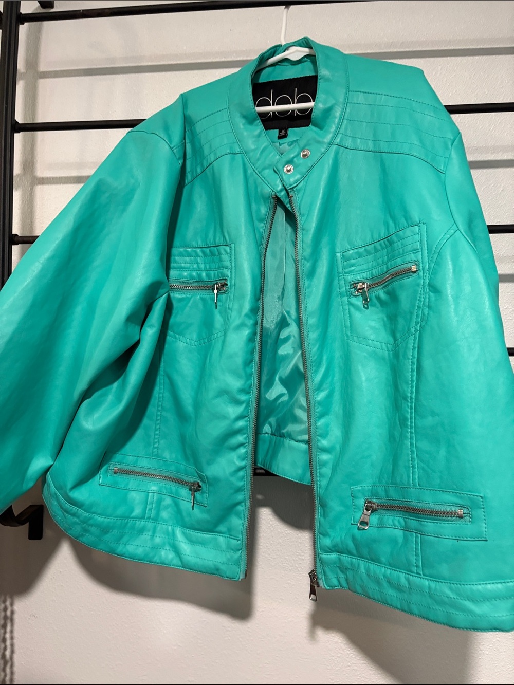 Deb Turquoise Leather Jacket